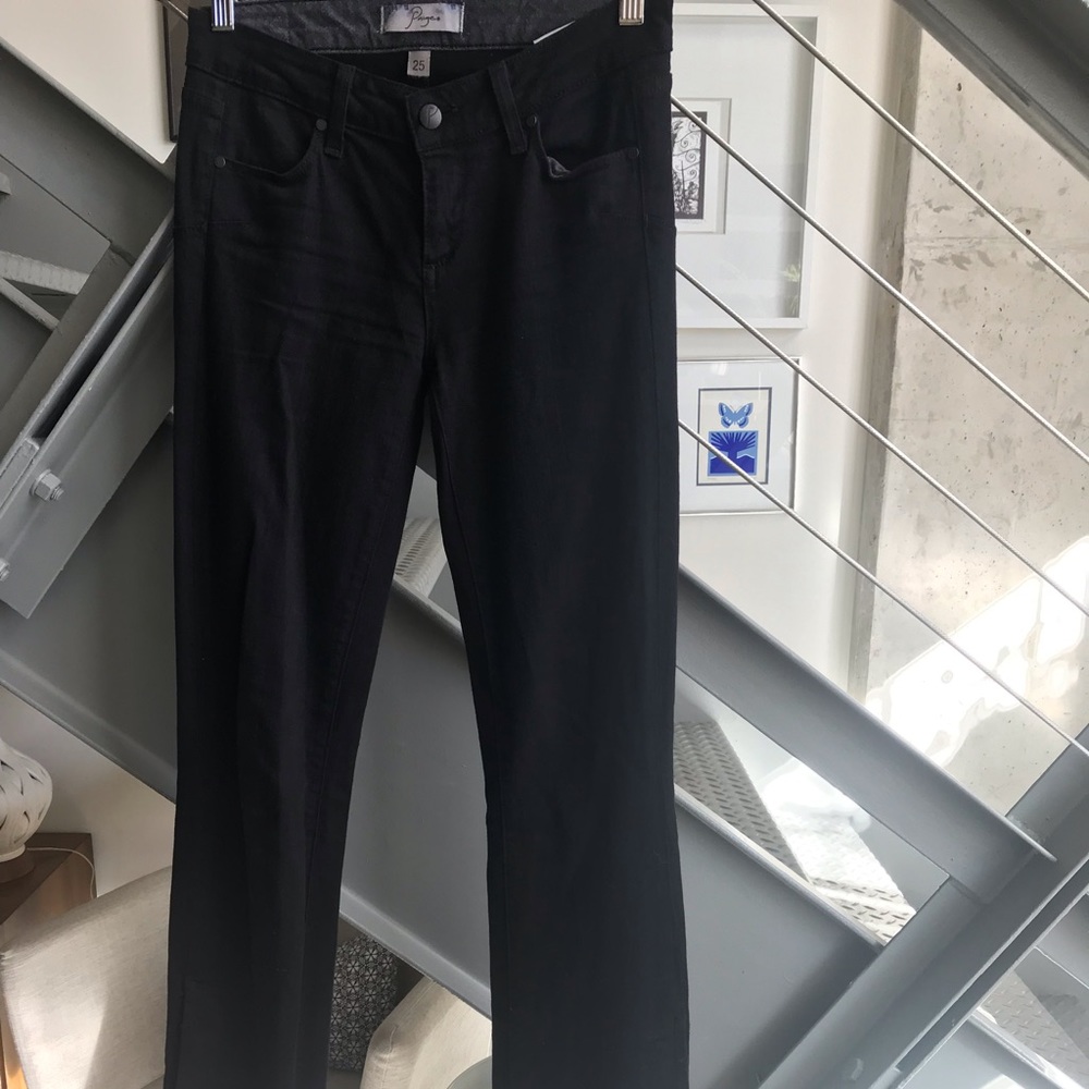 Paige Flare Jeans With Side Button Detail